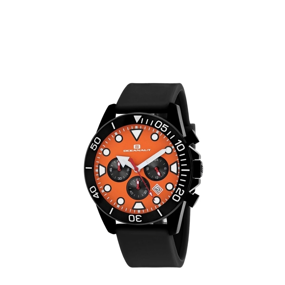 Oceanaut Black and Orange Men's Watch